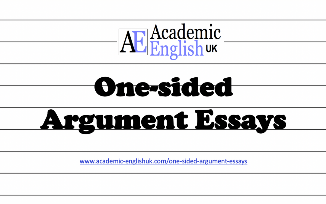 one sided argumentative essay