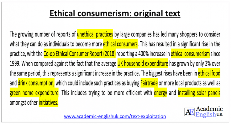 Text Exploitation Academic English UK